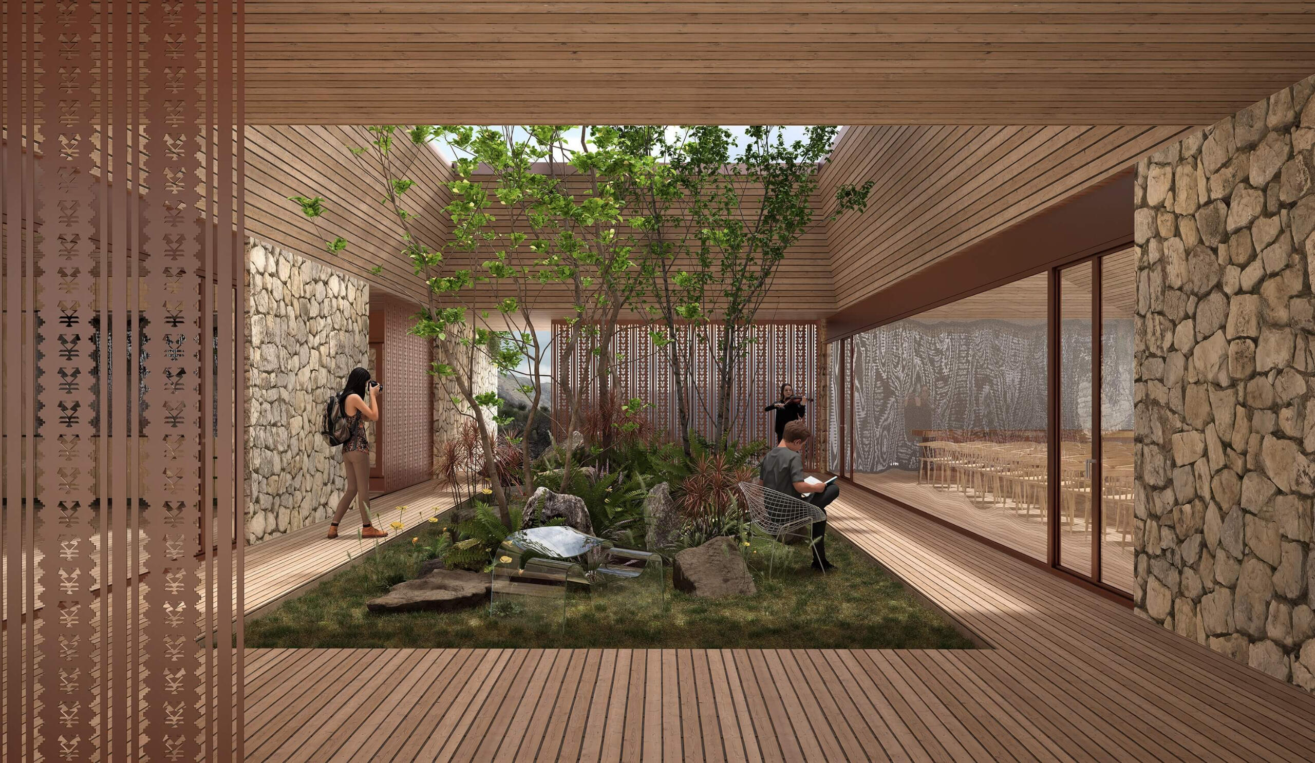 Rekunstruksioni i objektit të bashkësisë lokale KRAVAR - fotomontazha Projektoi: KREATIV studio