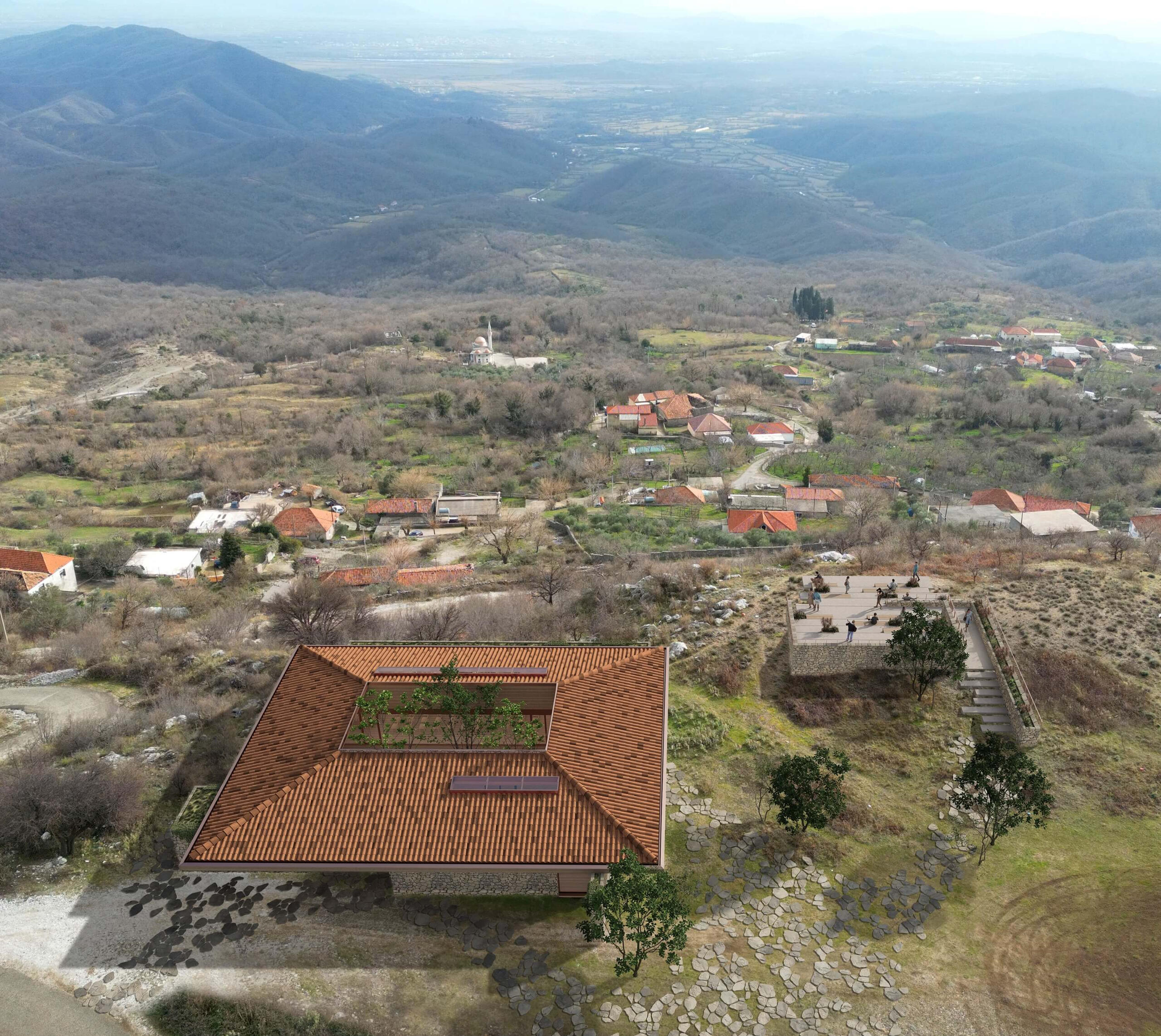 Rekunstruksioni i objektit të bashkësisë lokale KRAVAR - fotomontazha Projektoi: KREATIV studio