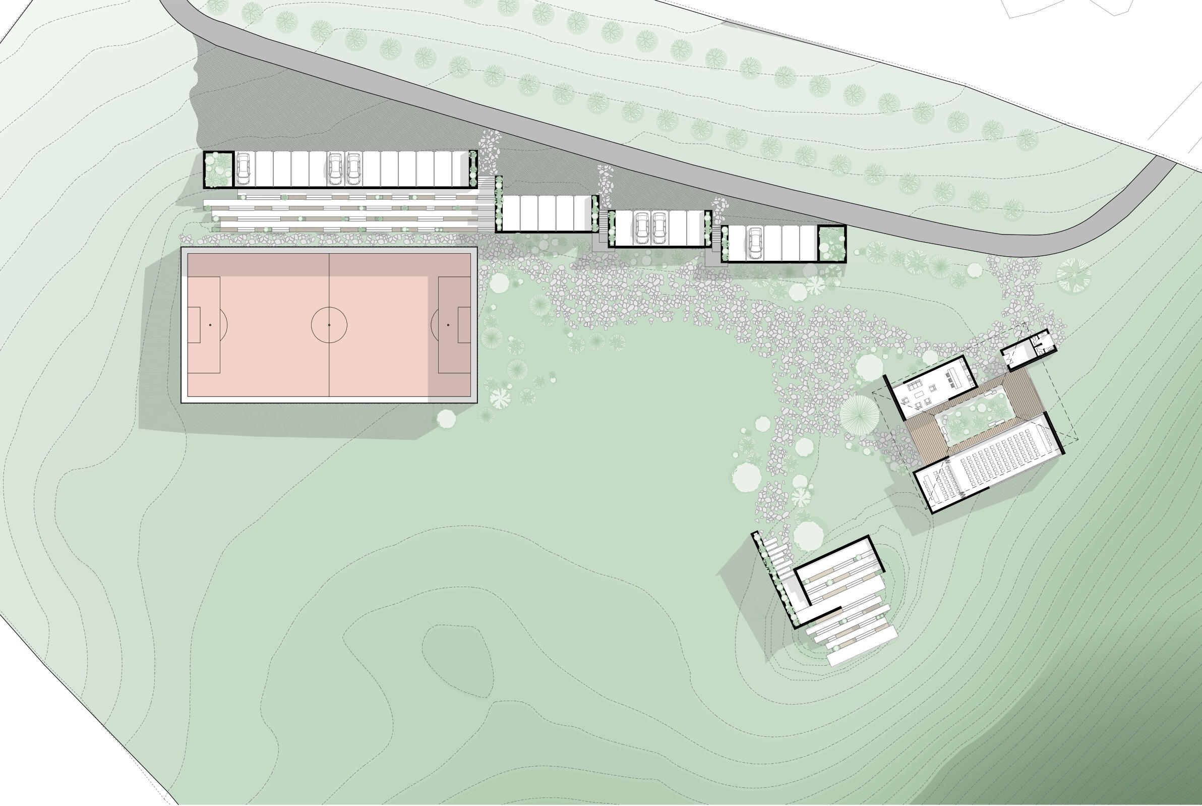 Rekunstruksioni i objektit të bashkësisë lokale KRAVAR - situacioni i gjërë Projektoi: KREATIV studio